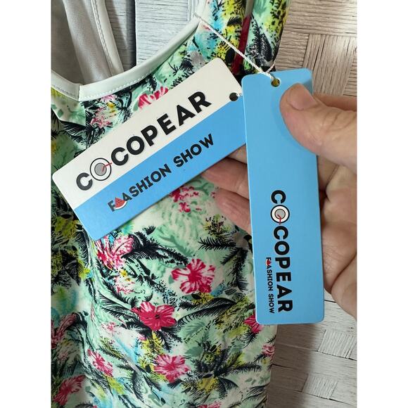 Cocopear women’s swim, tank top bikini, tropical travel, vacation pool plus size - Picture 5 of 10